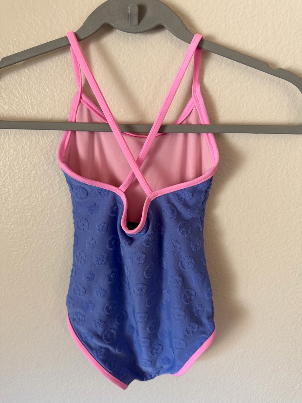 NWOT Beach Riot Girls Blue/Purple One-Piece Swimsuit with Pink Trim - Picture 2 of 3